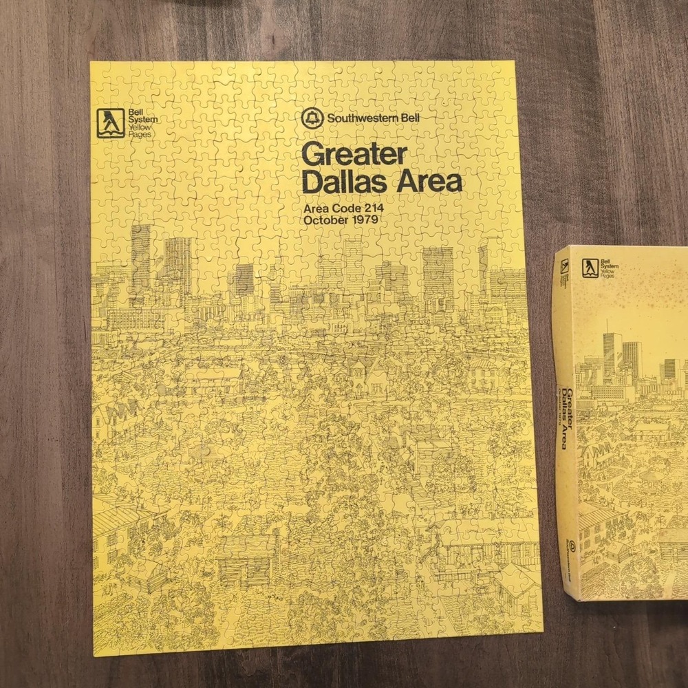 1979 Southwestern Bell Greater Dallas Area Puzzle Yellow Pages Norman Baxter ALL